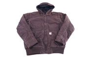 Carhartt Logo Patch Brown Full Zip Jacket