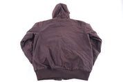 Carhartt Logo Patch Brown Full Zip Jacket