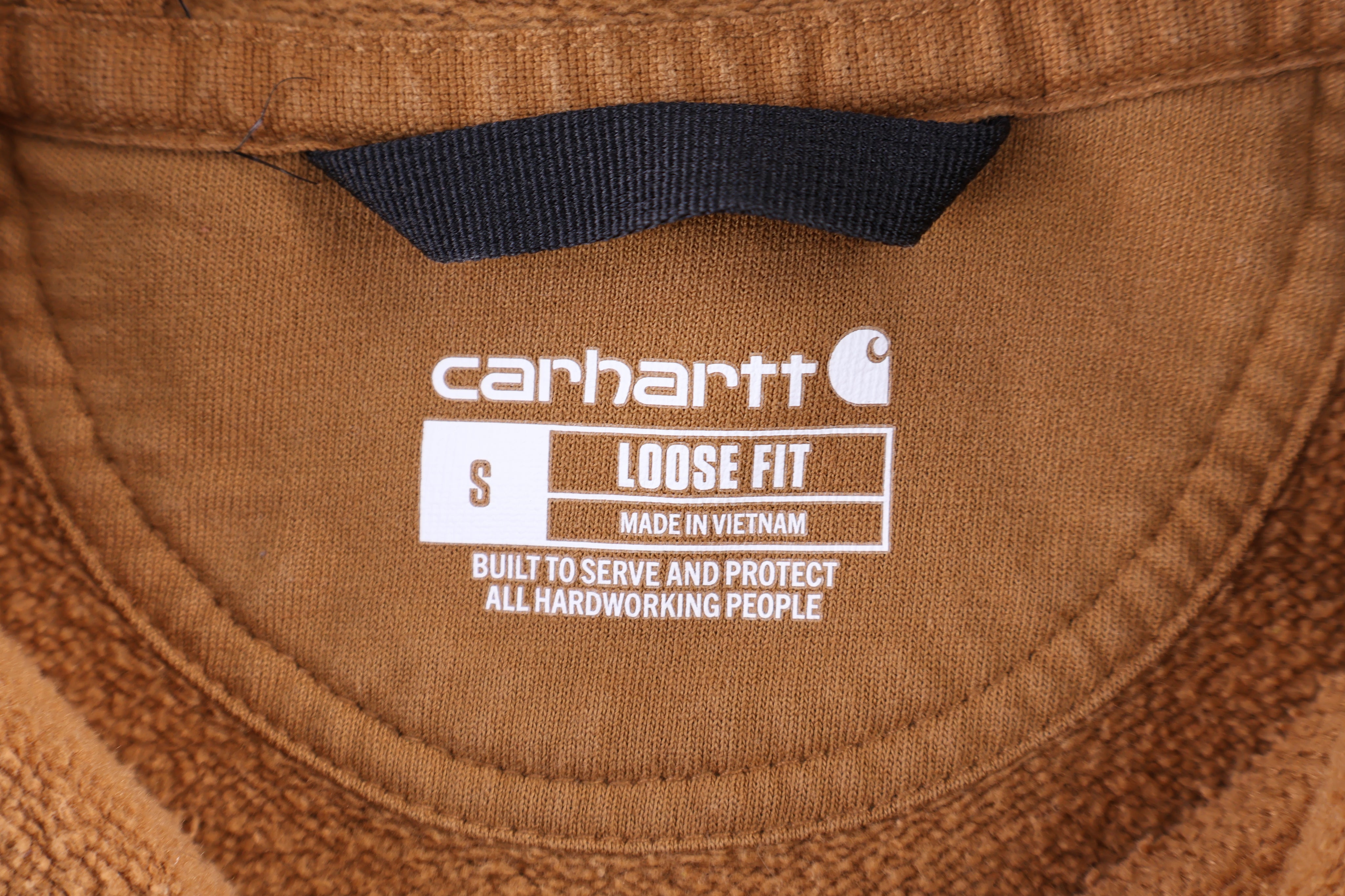 Carhartt Logo Patch Rust Orange Pullover Hoodie