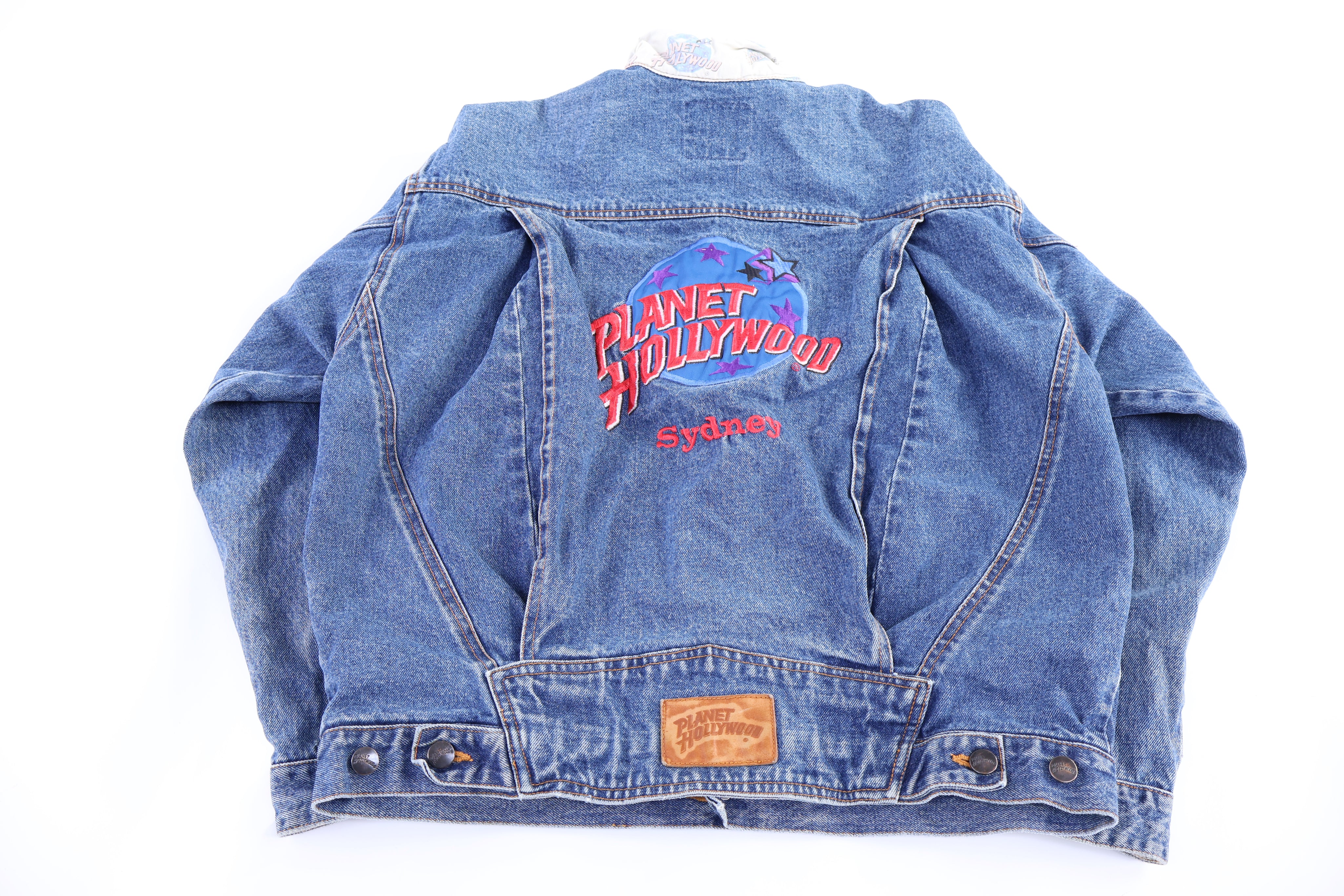 Vintage Planet Hollywood Dark Wash Denim Jacket