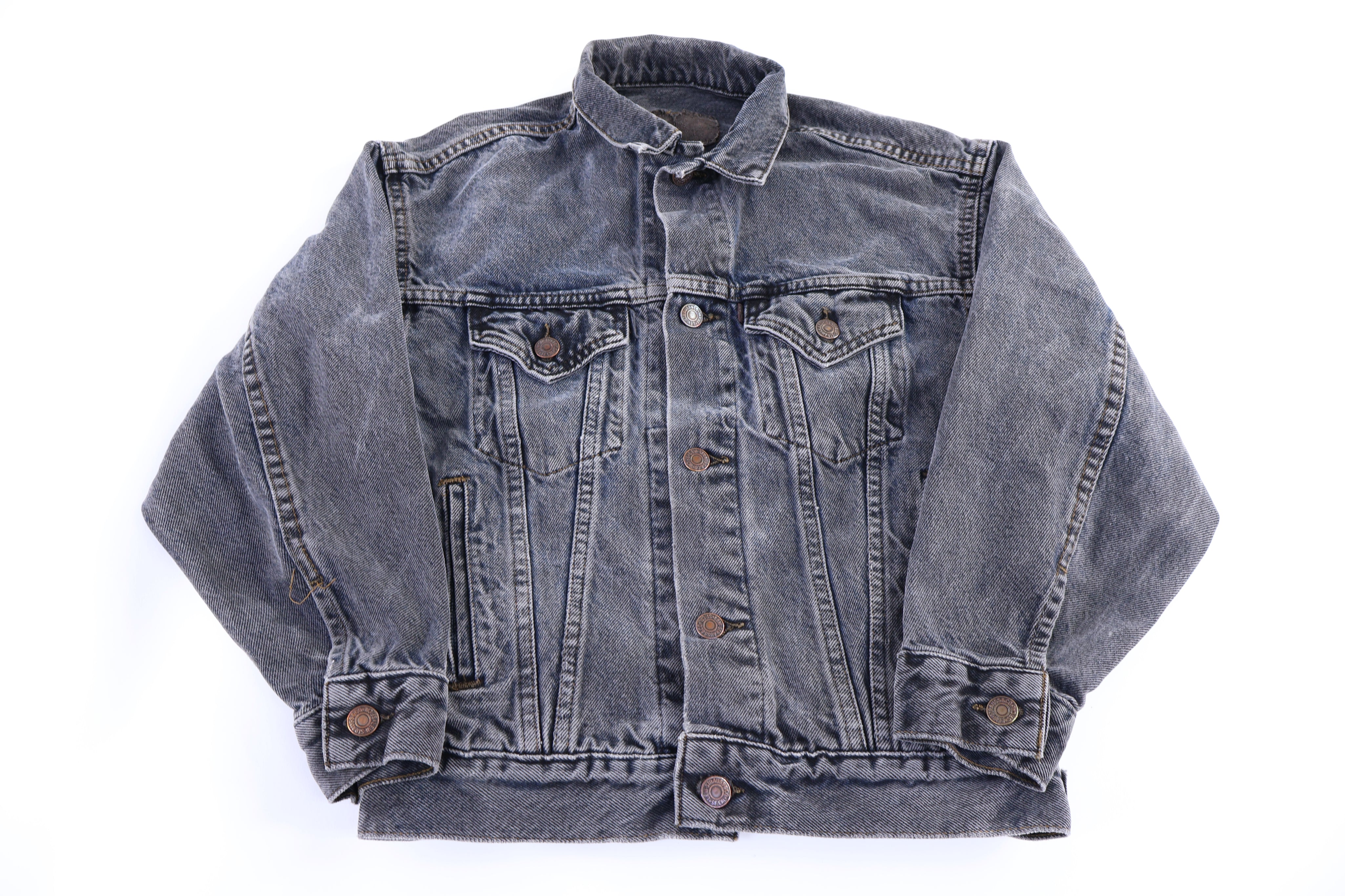 Youth Vintage Levi's Black Denim Trucker Jacket