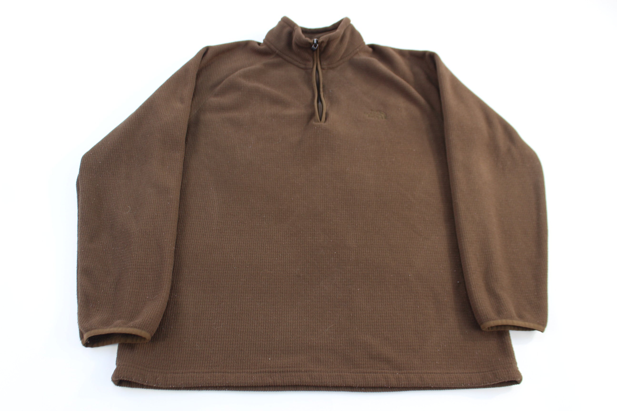 The North Face Brown Waffle Quarter Zip Sweater