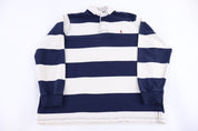 Polo by Ralph Lauren Embroidered Logo Blue & White LS Button Up