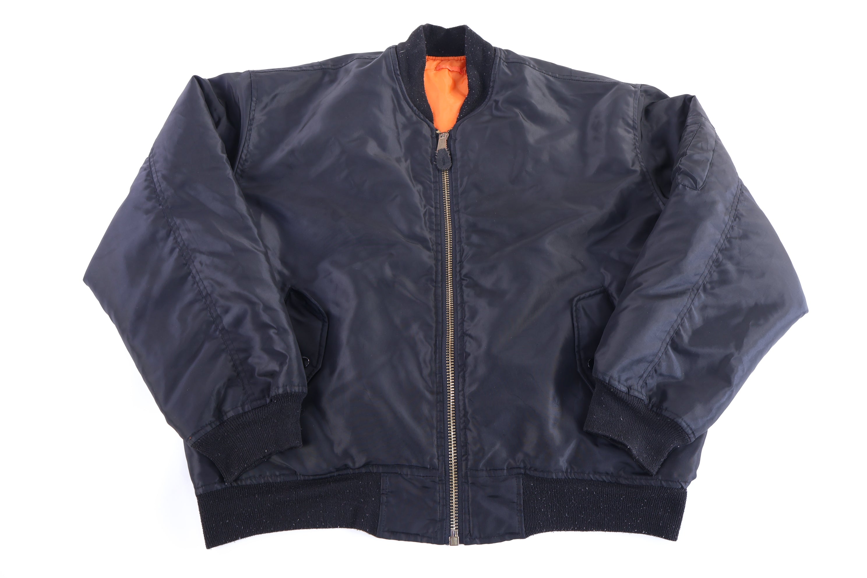 90's NXP MA-1 Reversible Full Zip Bomber Jacket
