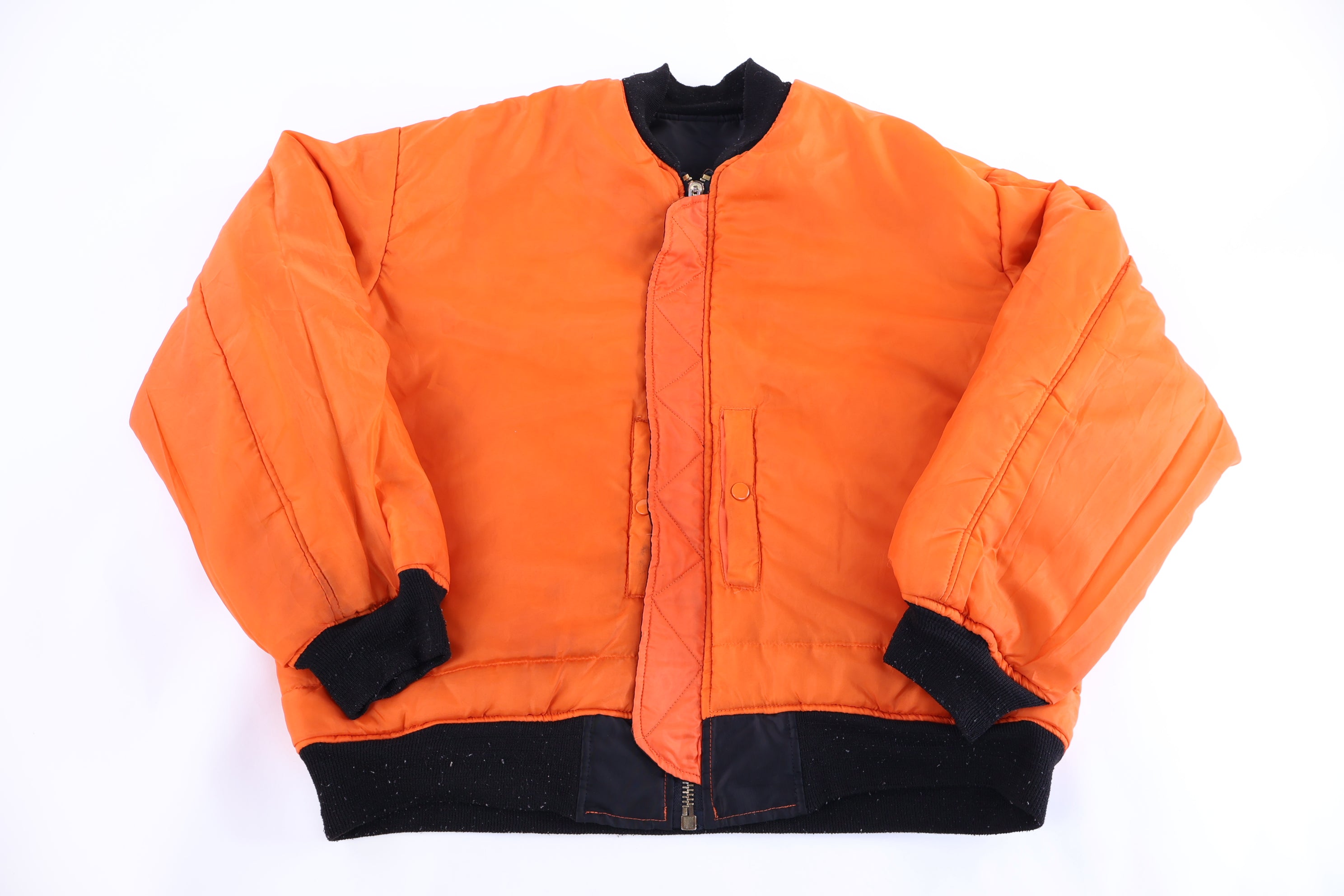 90's NXP MA-1 Reversible Full Zip Bomber Jacket