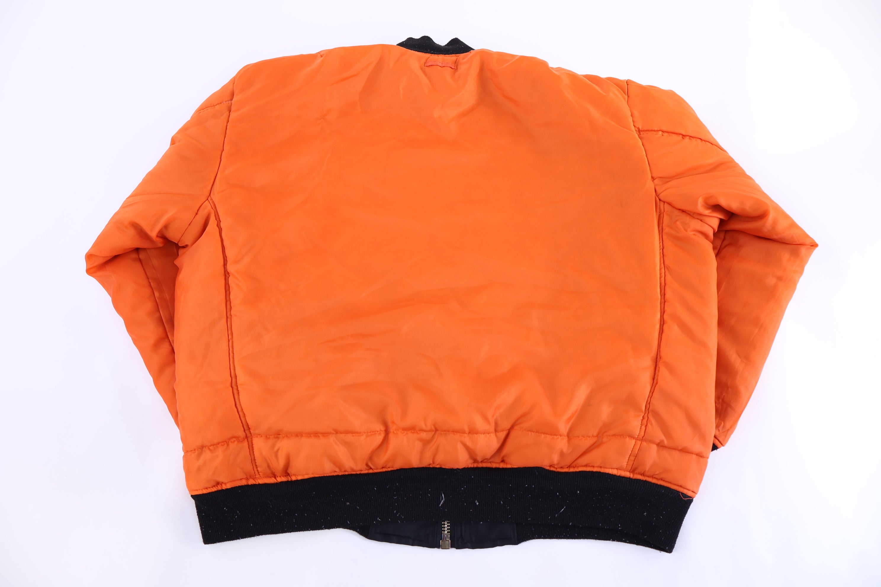 90's NXP MA-1 Reversible Full Zip Bomber Jacket
