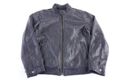 Calvin Klein Black Leather Full Zip Jacket