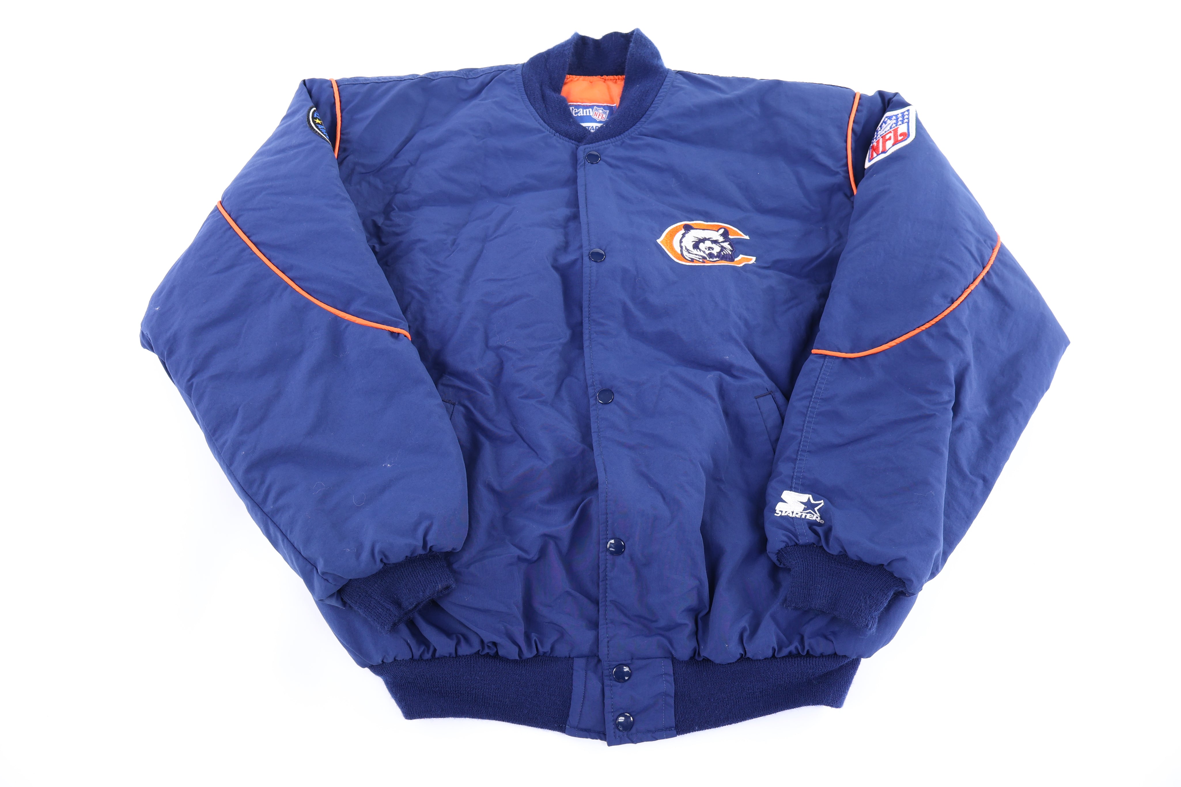 90's Starter Chicago Bears Football Full Snap Jacket