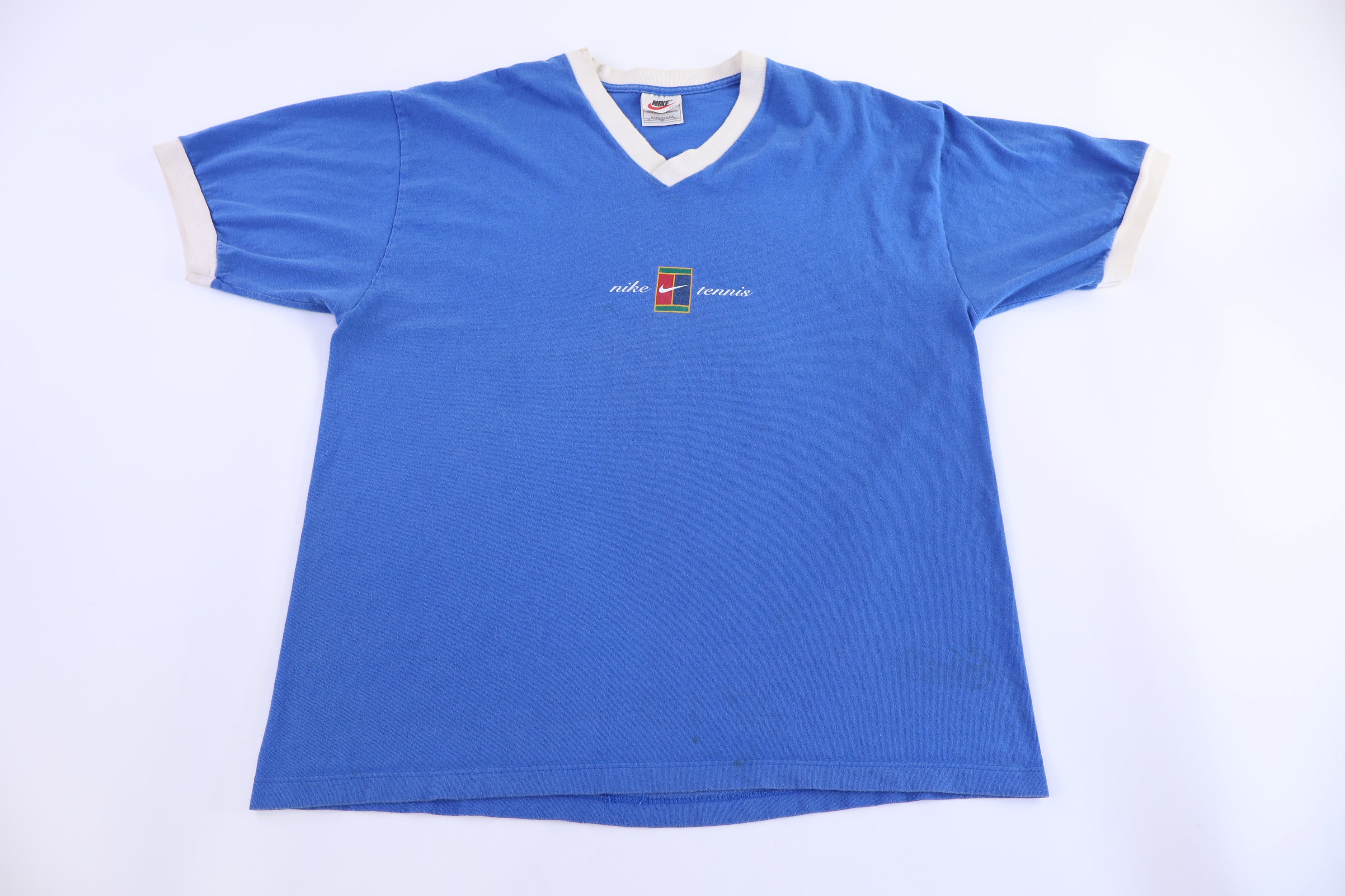 90's Nike Tennis White & Blue T-shirt
