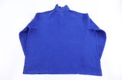 Polo by Ralph Lauren Embroidered Logo Blue Quarter Zip Sweater