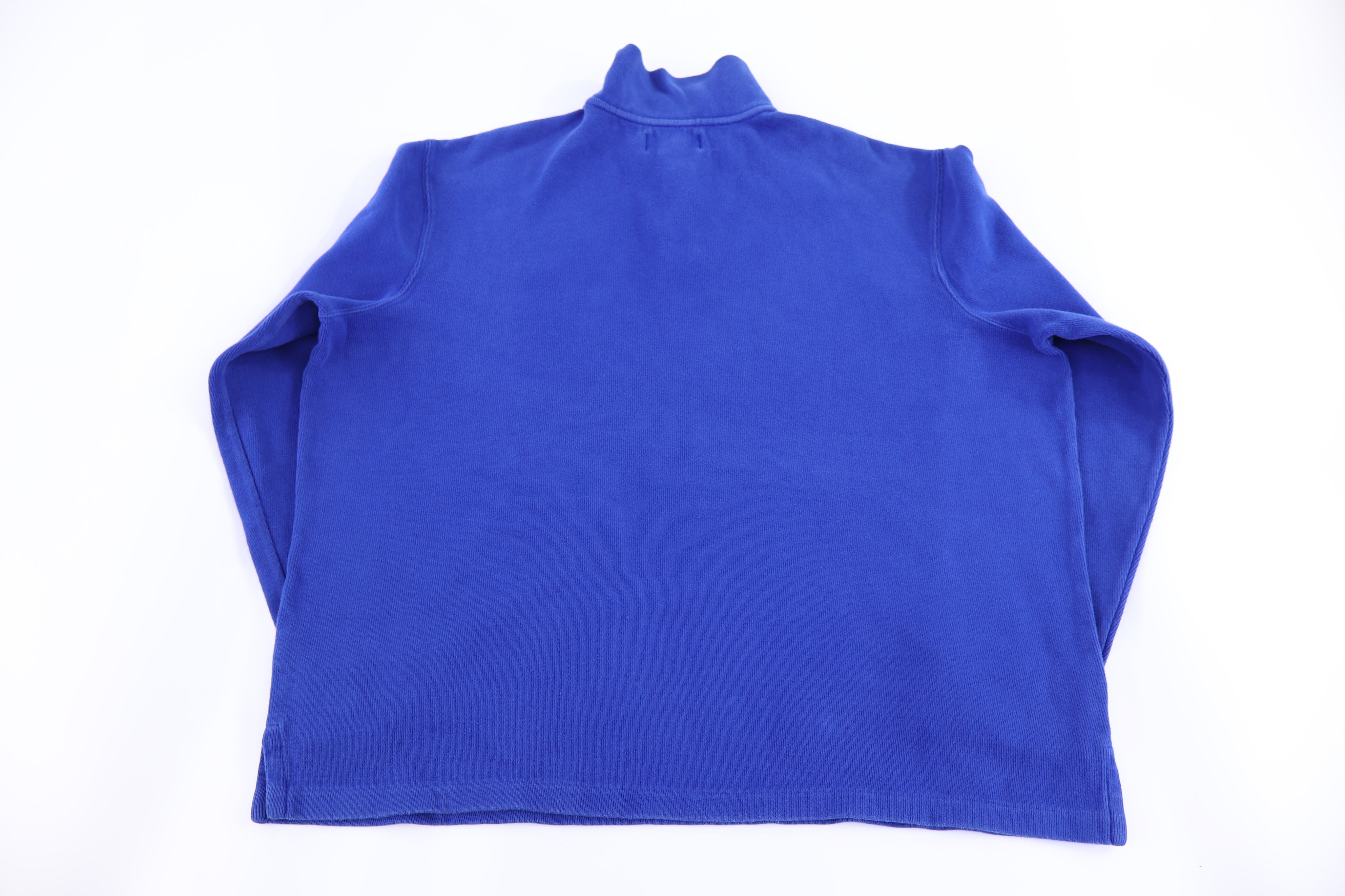 Polo by Ralph Lauren Embroidered Logo Blue Quarter Zip Sweater