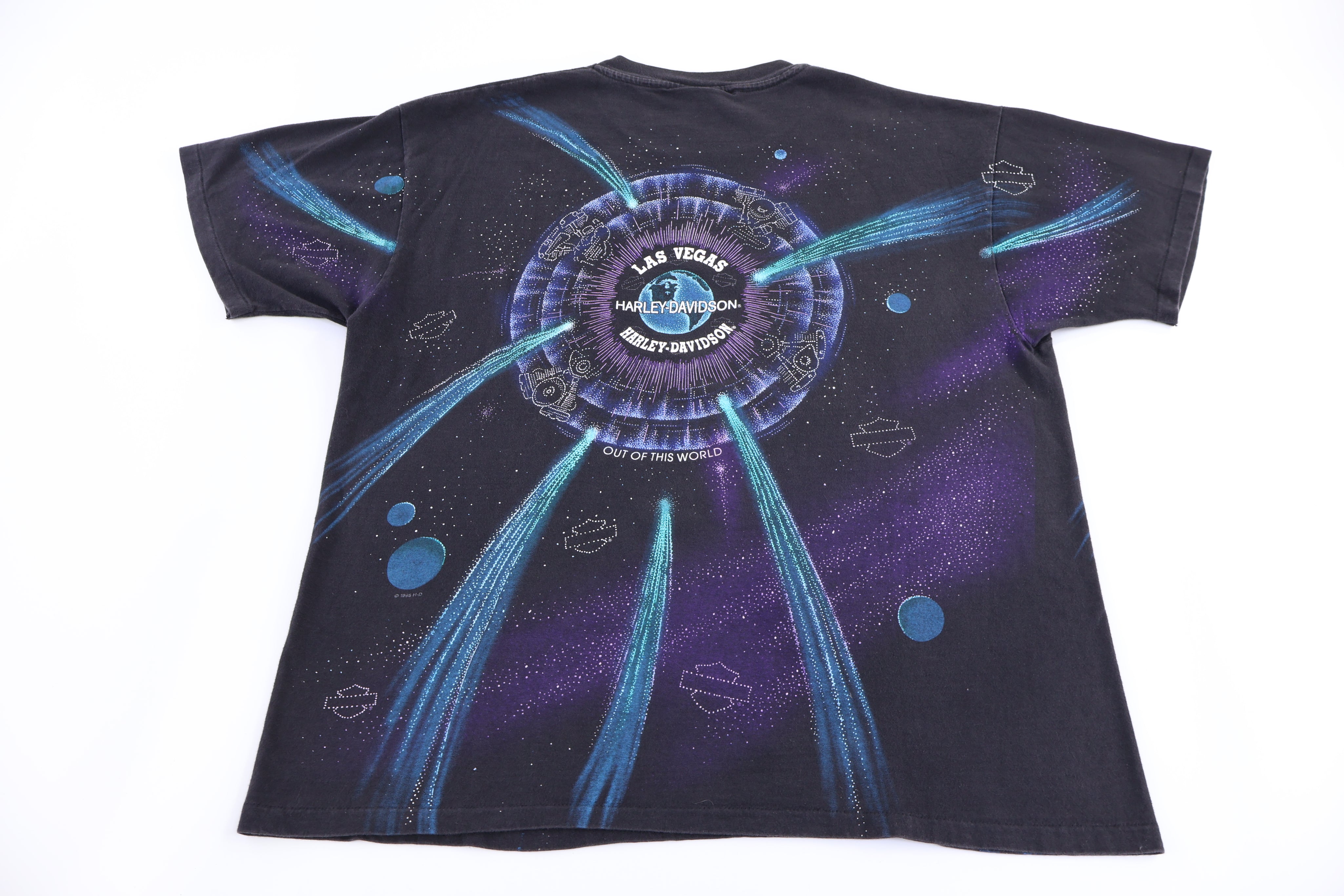 1995 Harley Davidson Motorcycles Galaxy Graphic T-shirt