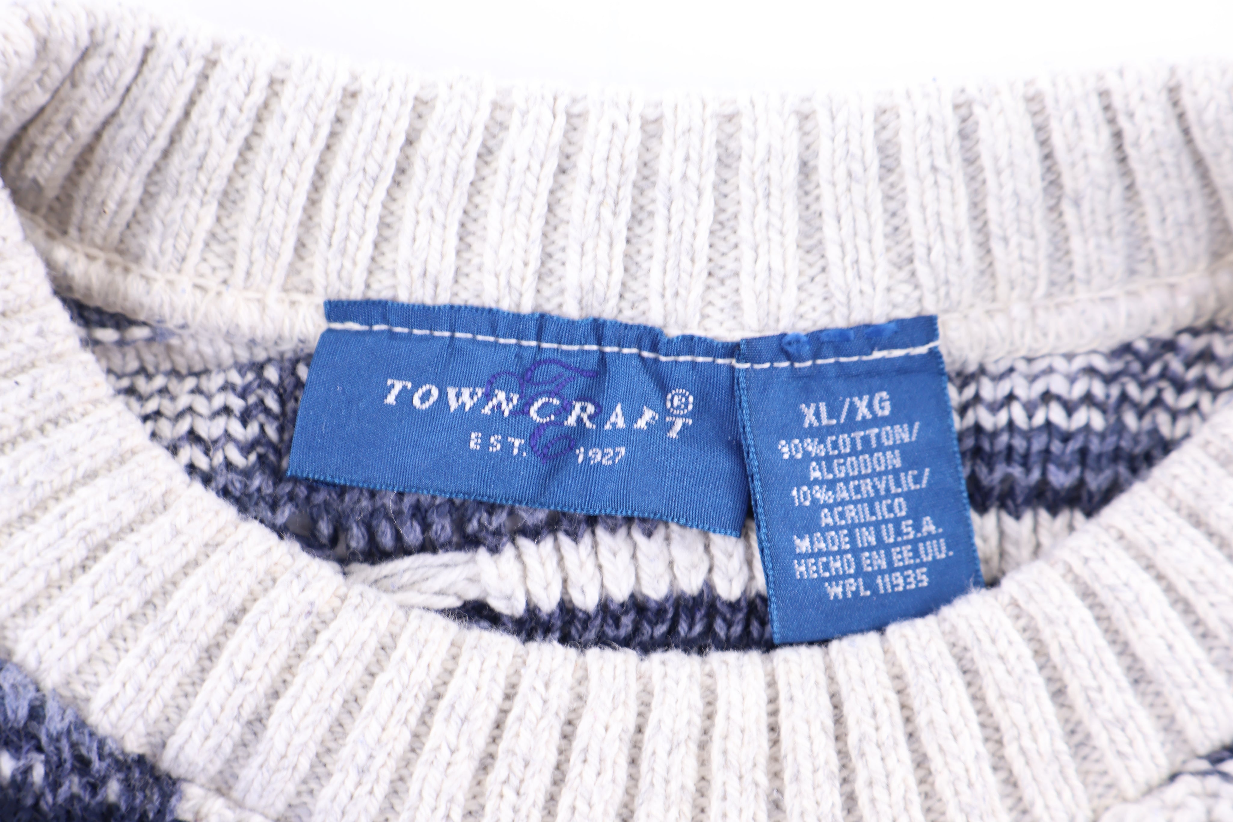 Vintage Towncraft Multipattern Knit Sweater