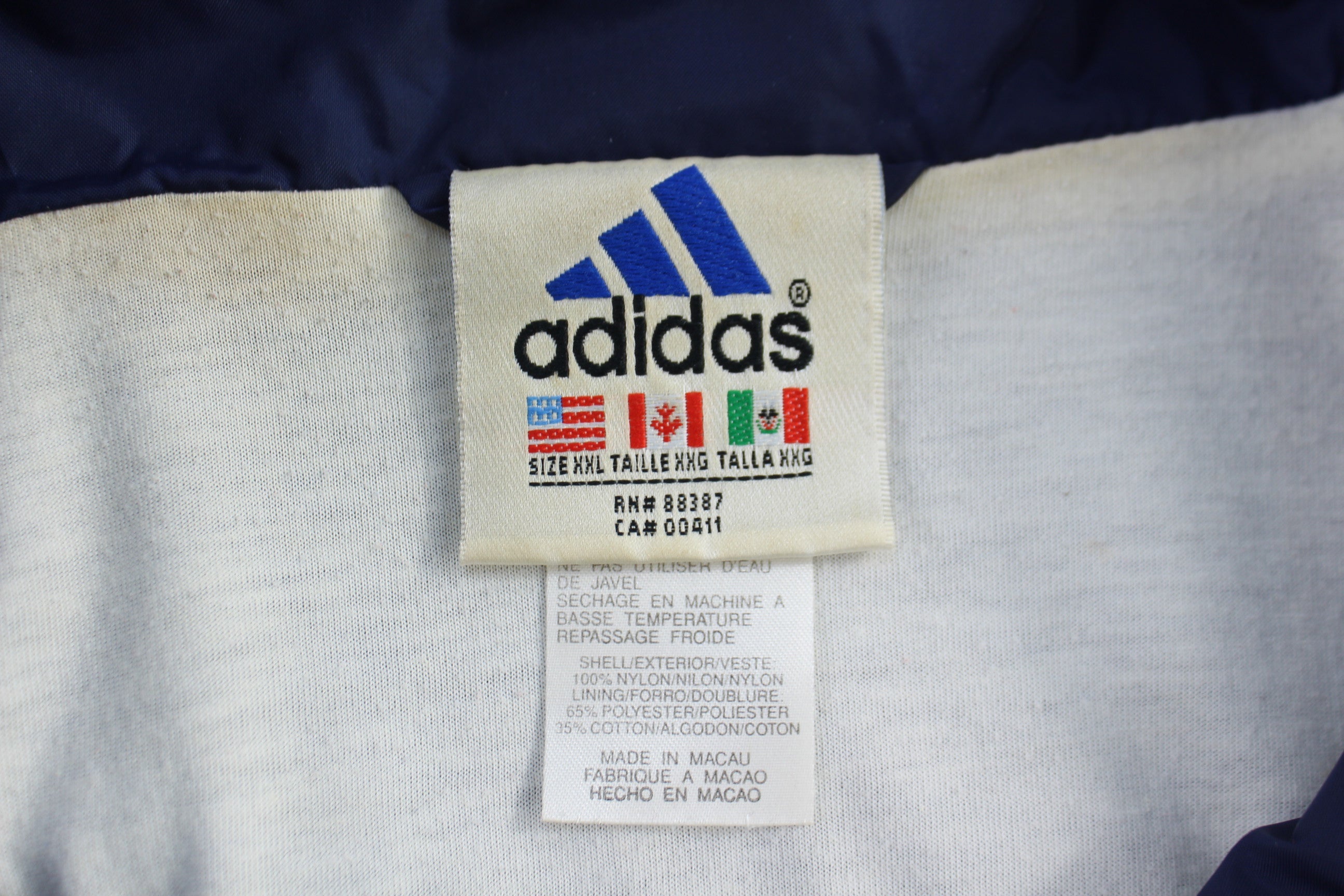 90's Adidas Embroidered Logo Full Zip Jacket