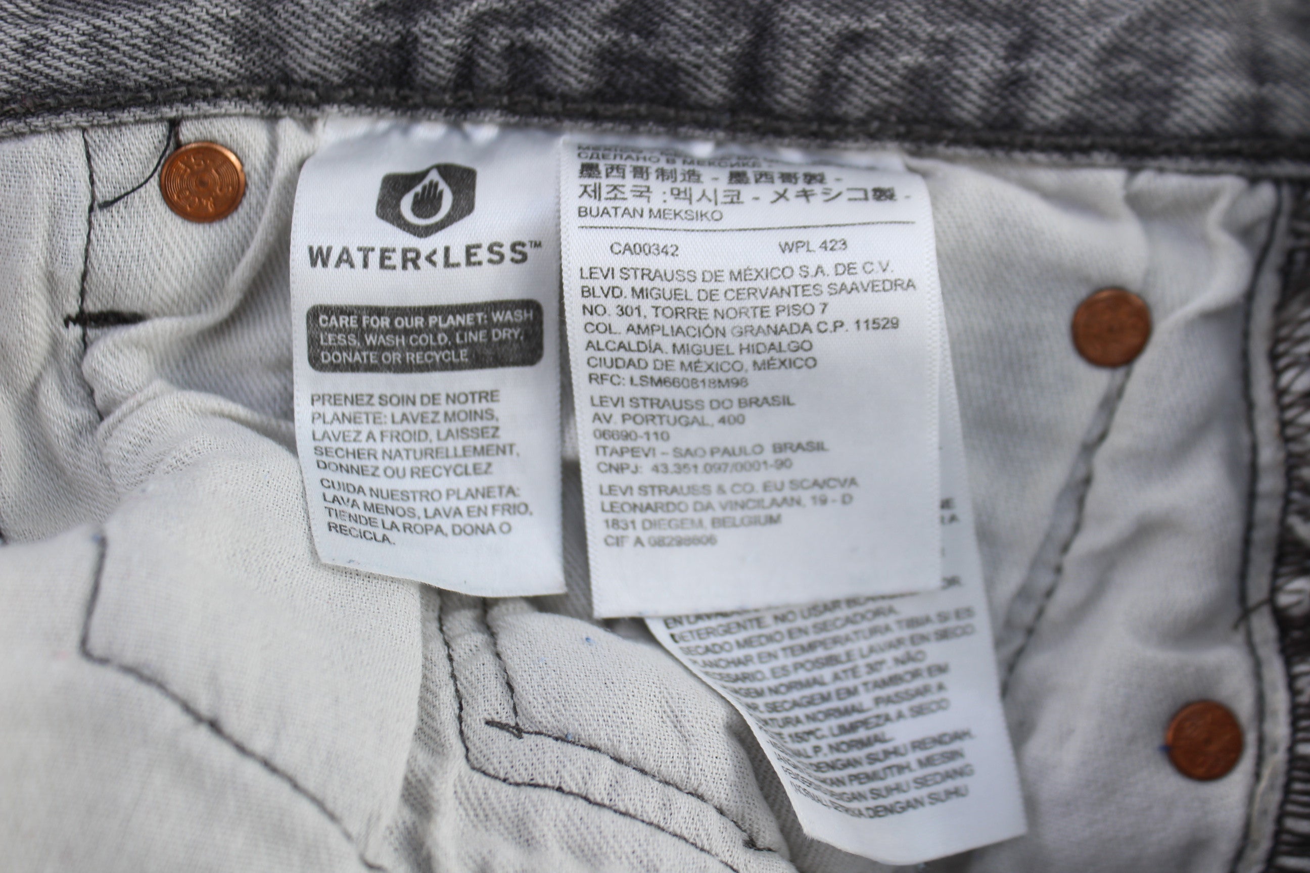 Levi's 501 Grey Denim Jeans