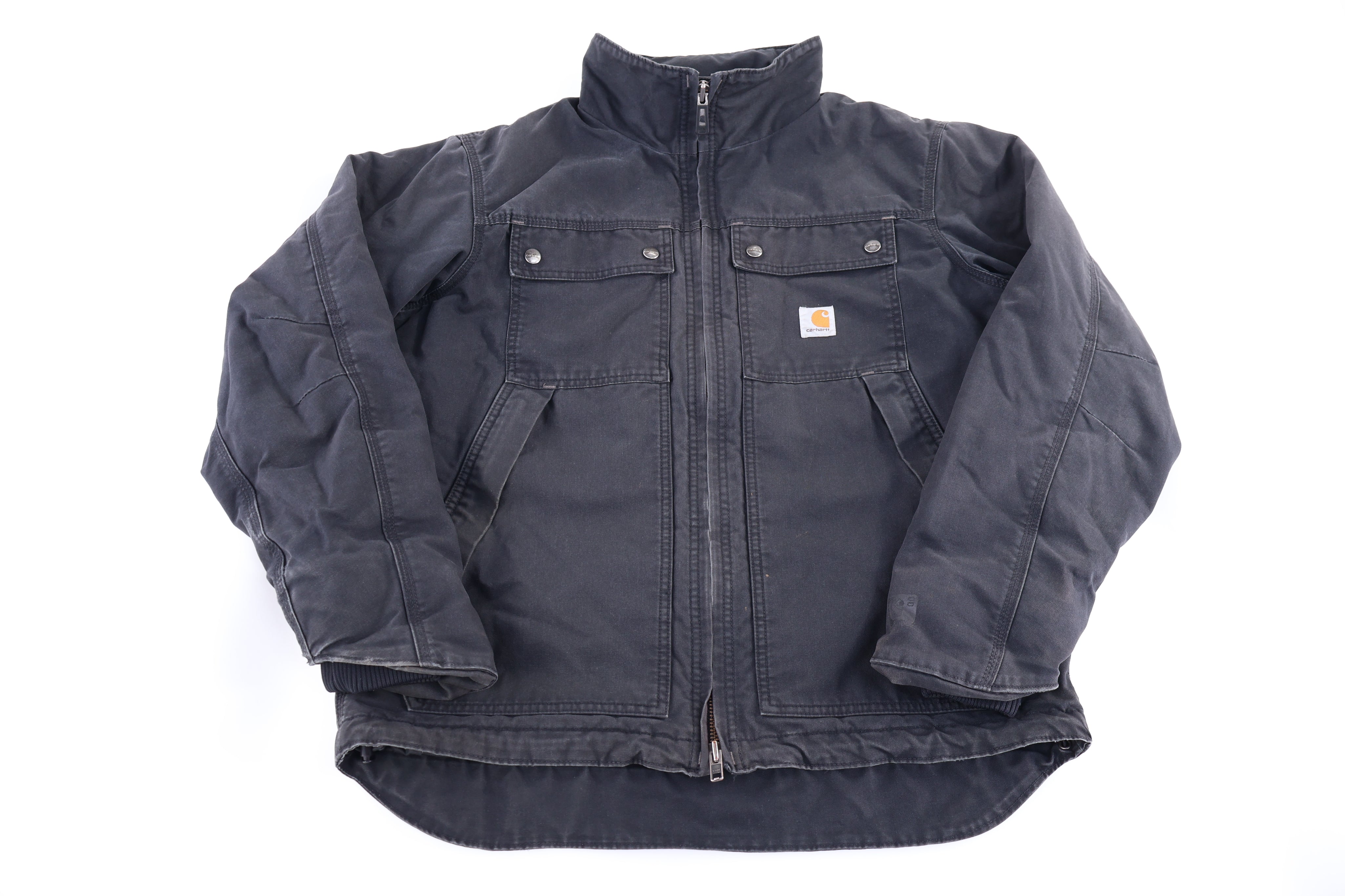 Carhartt Logo Patch Black Full Zip Jacket