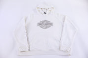 Women's Harley Davidson Motorcycles White Pullover Hoodie