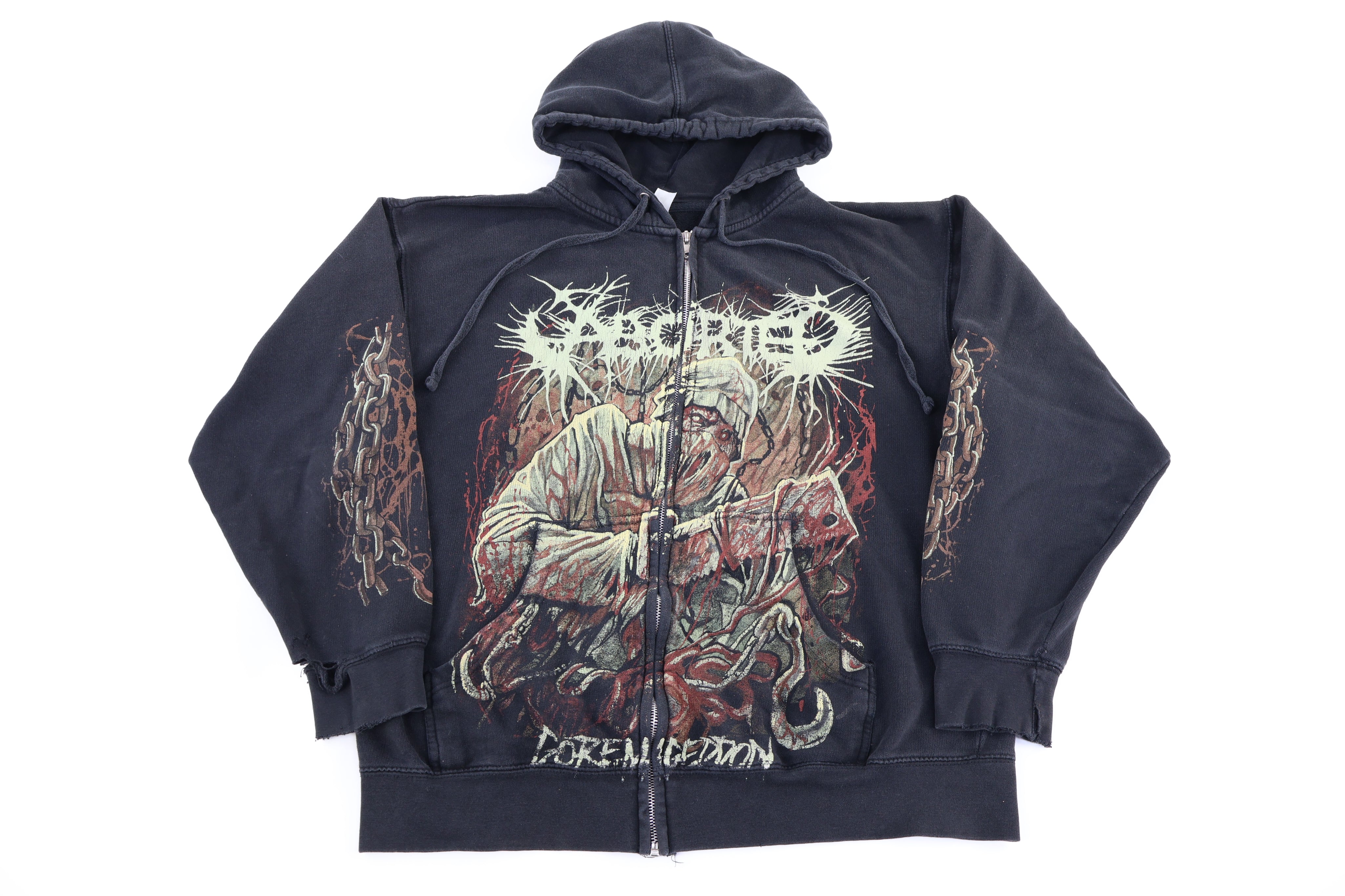 Vintage Aborted Death Metal Band Full Zip Hoodie