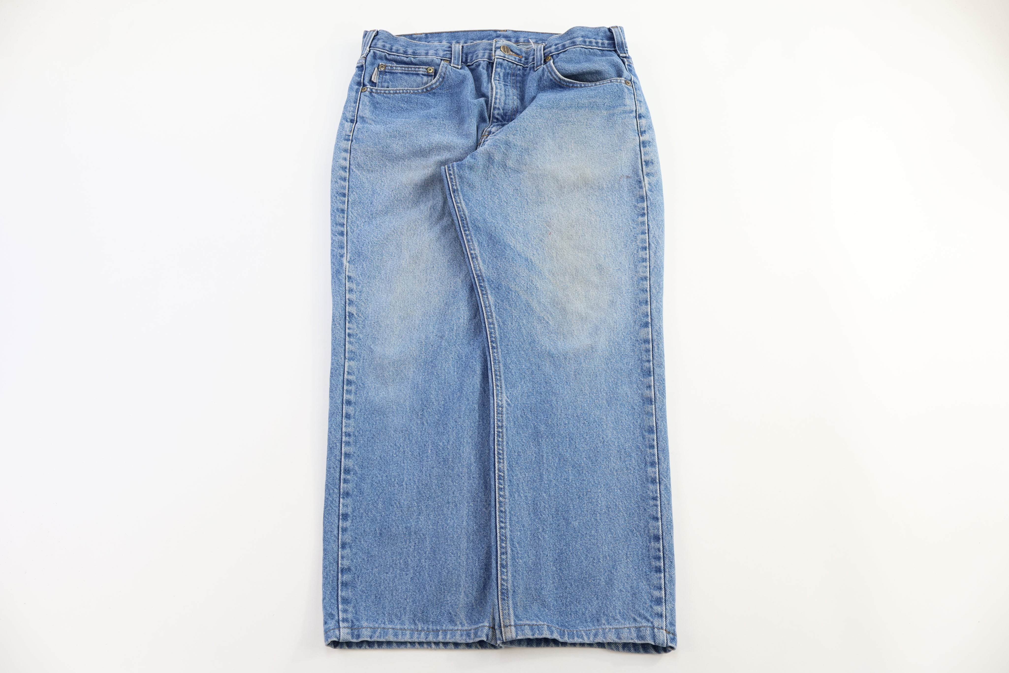 Carhartt Logo Patch Light Wash Denim Jeans