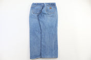 Carhartt Logo Patch Light Wash Denim Jeans