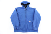 Carhartt Logo Patch Blue Full Zip Jacket