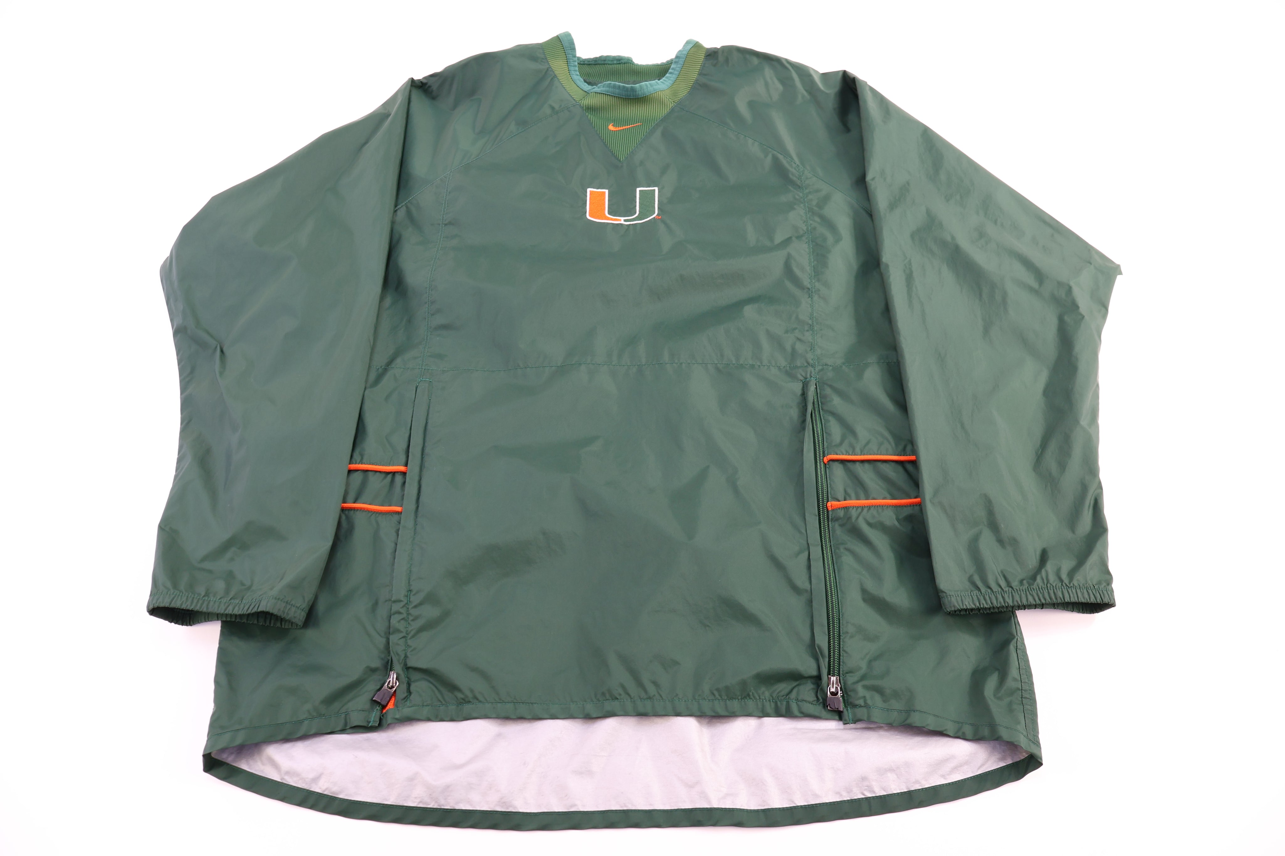 Vintage Nike Team University of Miami Pullover Windbreaker
