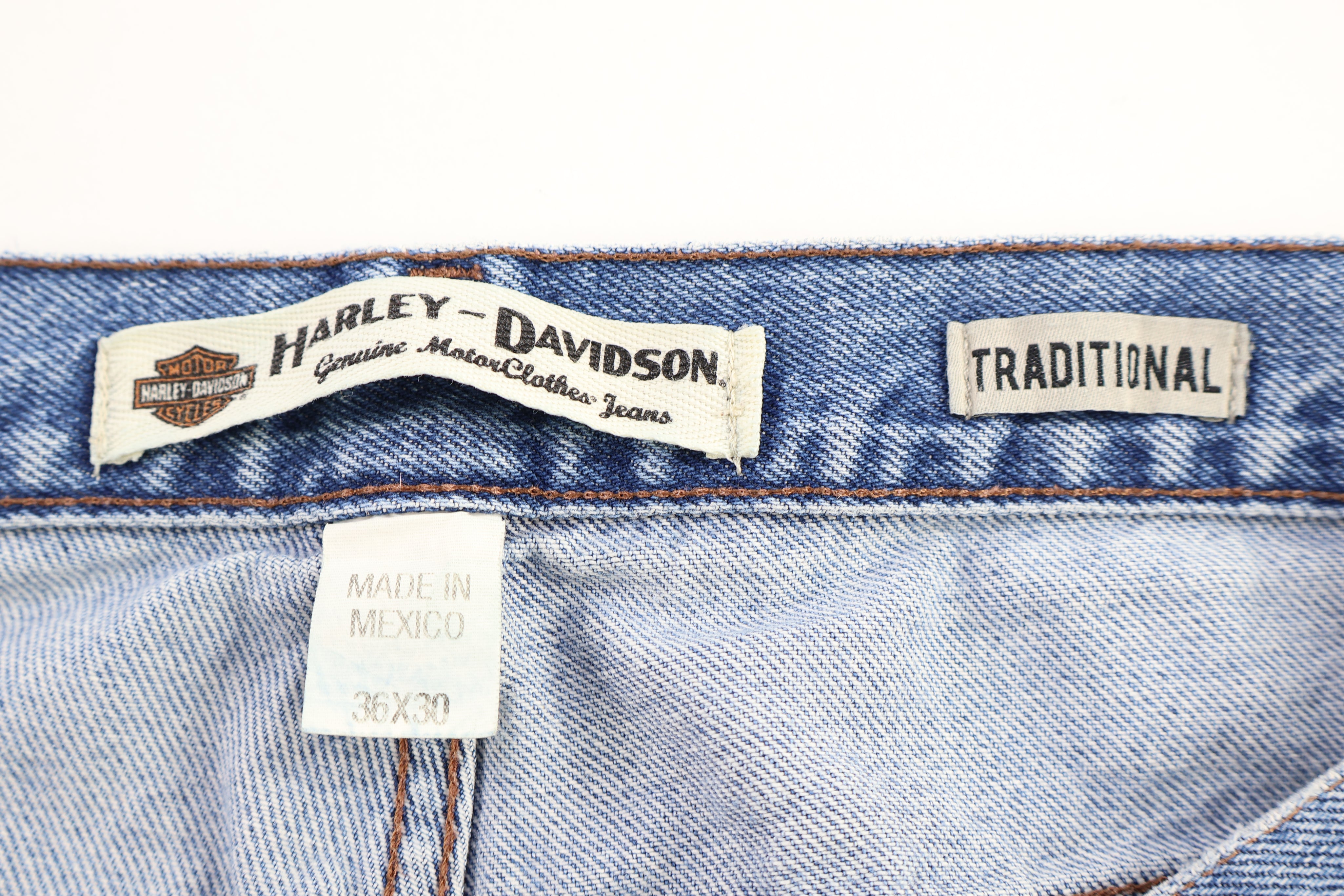 Harley Davidson Motorcycles Light Wash Denim Jeans