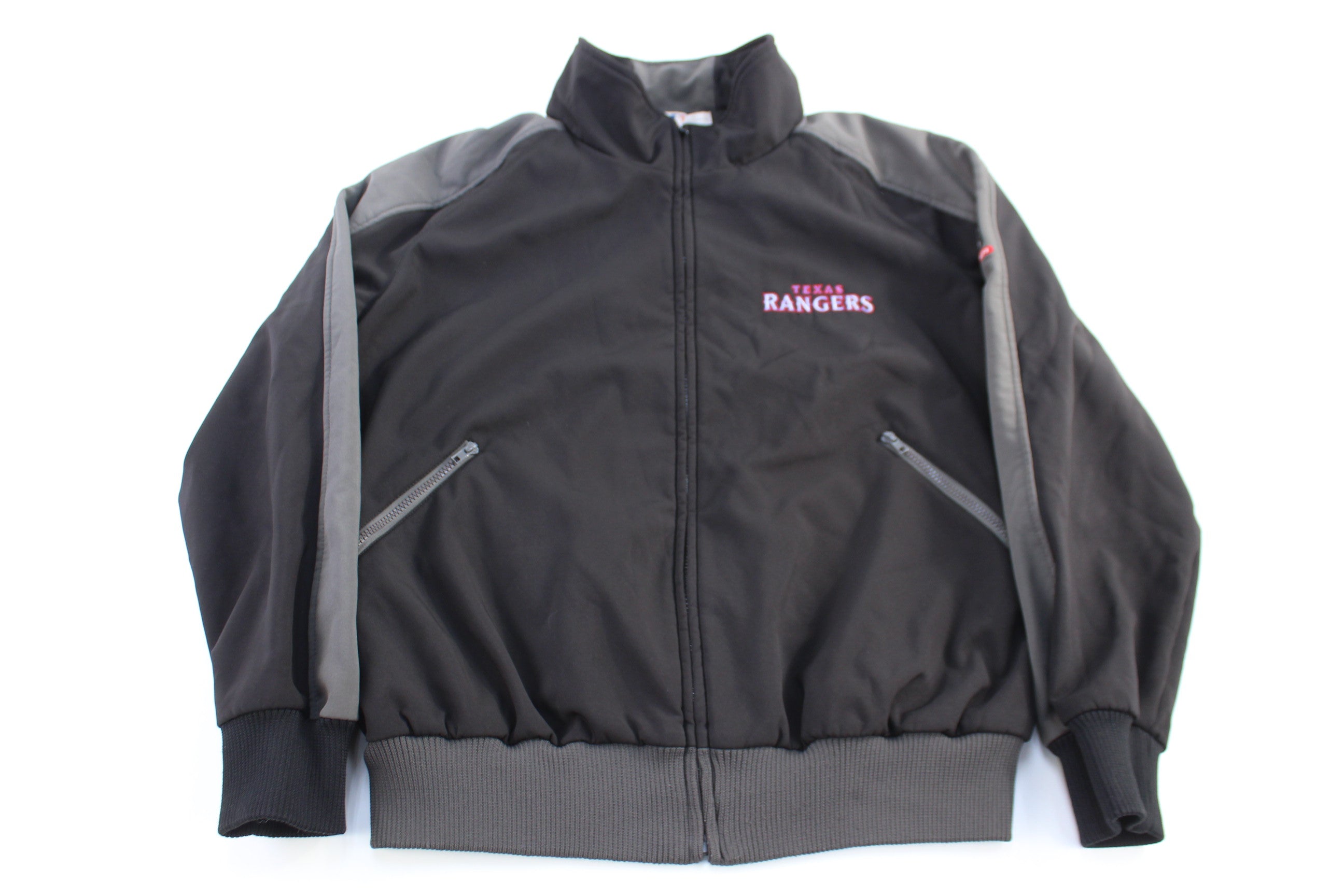 Texas Rangers Baseball Black & Grey Full Zip Jacket