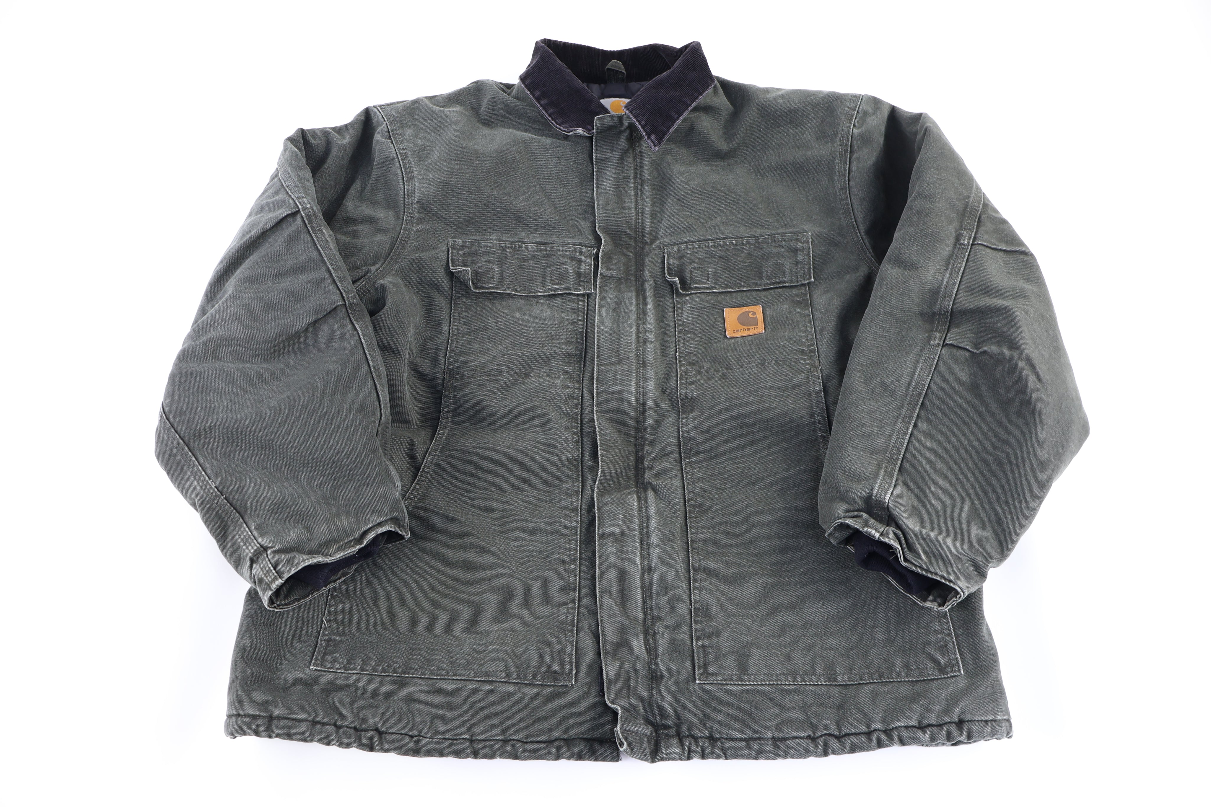 Carhartt Logo Patch Green Full Zip Jacket