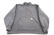 Carhartt Logo Patch Grey Quarter Zip Sweatshirt
