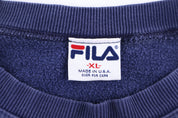 90's Fila Embroidered Logo Blue Sweatshirt