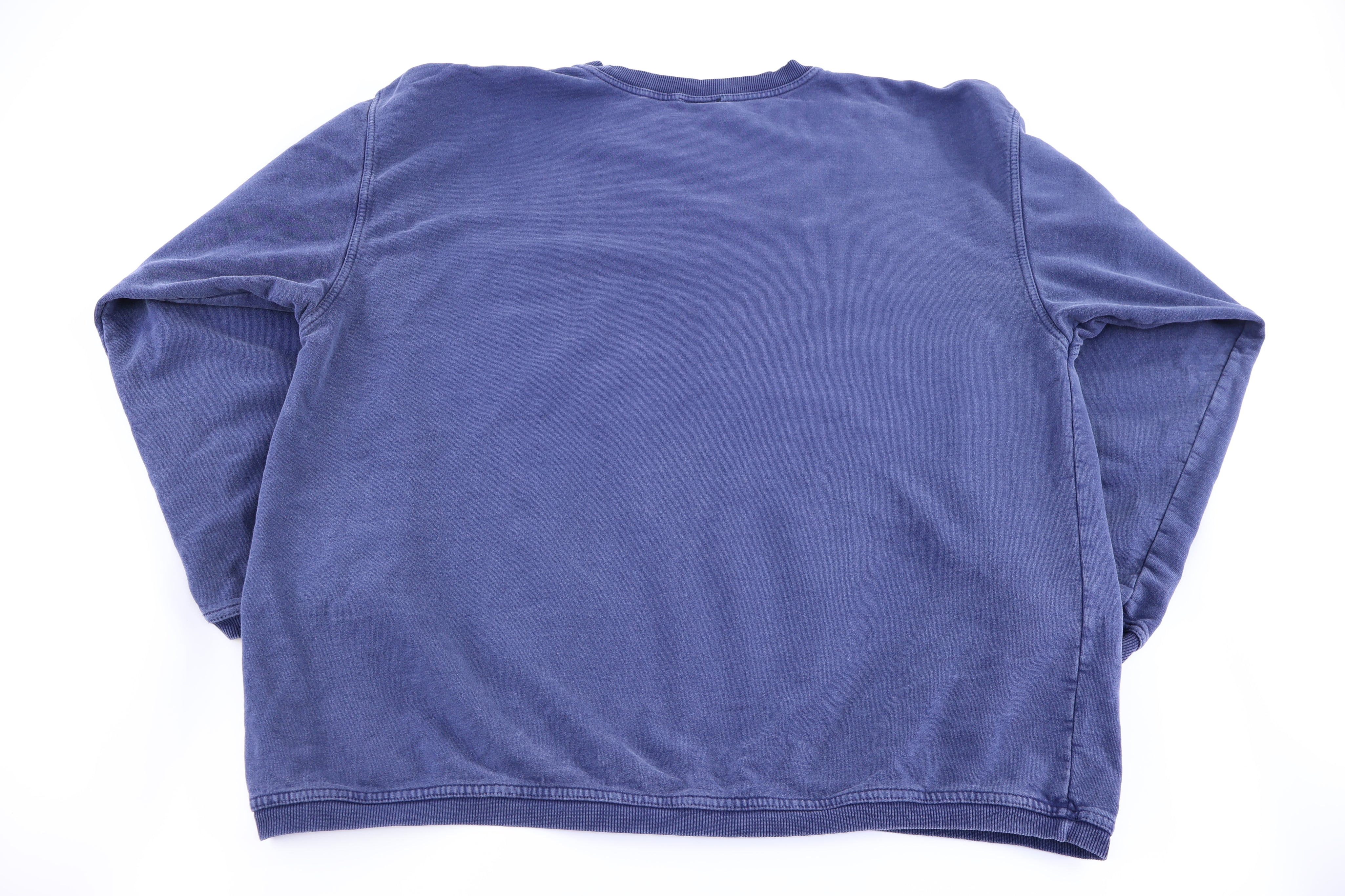 90's Fila Embroidered Logo Blue Sweatshirt