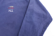 90's Fila Embroidered Logo Blue Sweatshirt