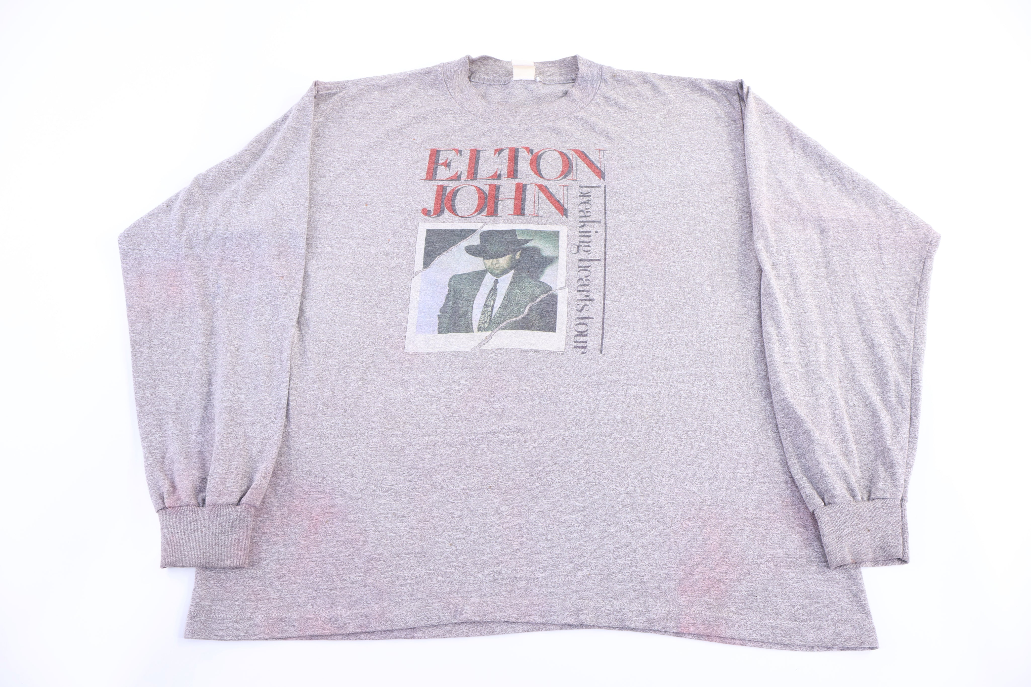 80's Elton John Breaking Hearts Tour LS T-shirt