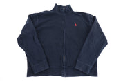 Polo by Ralph Lauren Embroidered Logo Black Full Zip Sweater