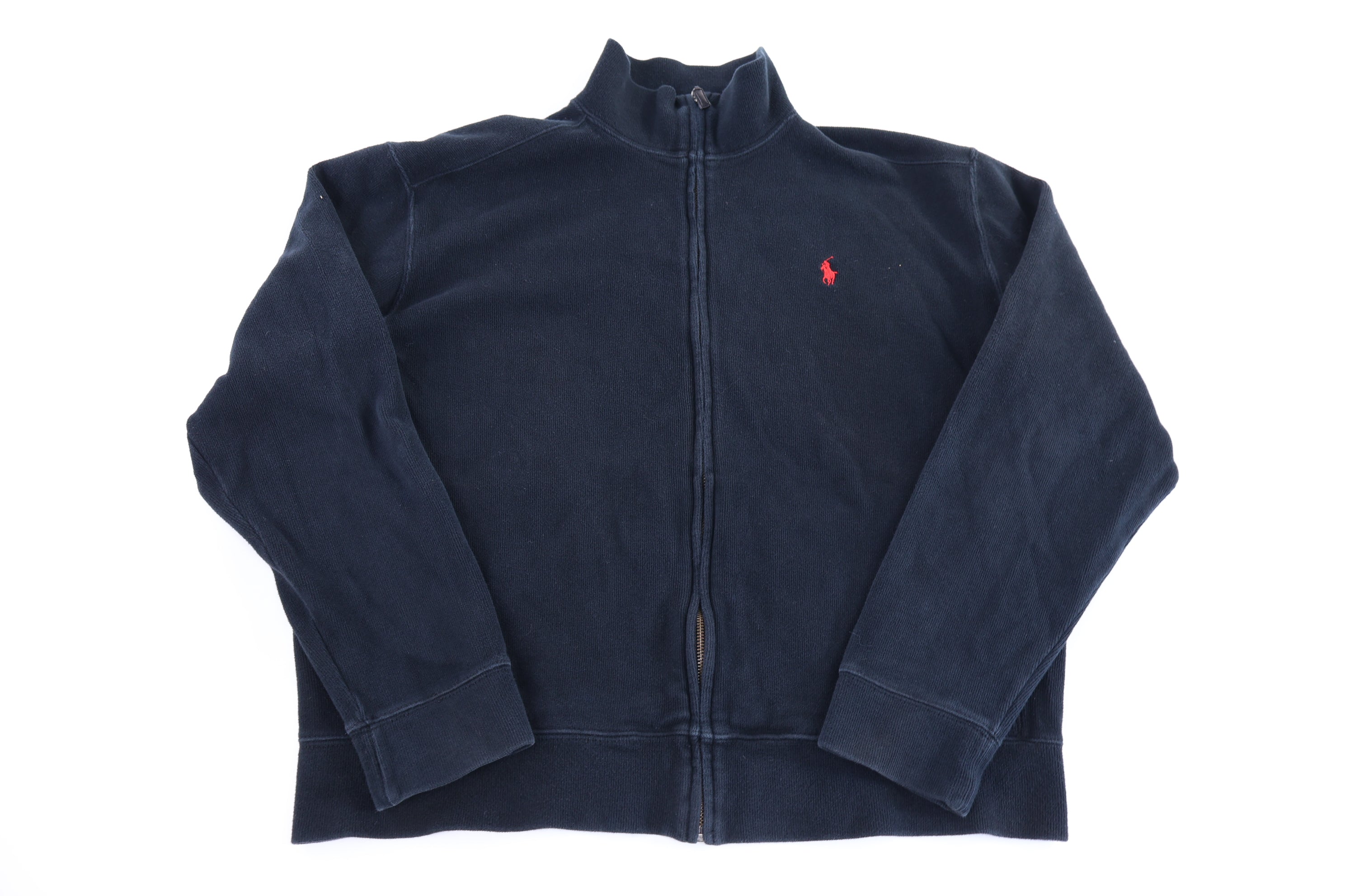 Polo by Ralph Lauren Embroidered Logo Black Full Zip Sweater