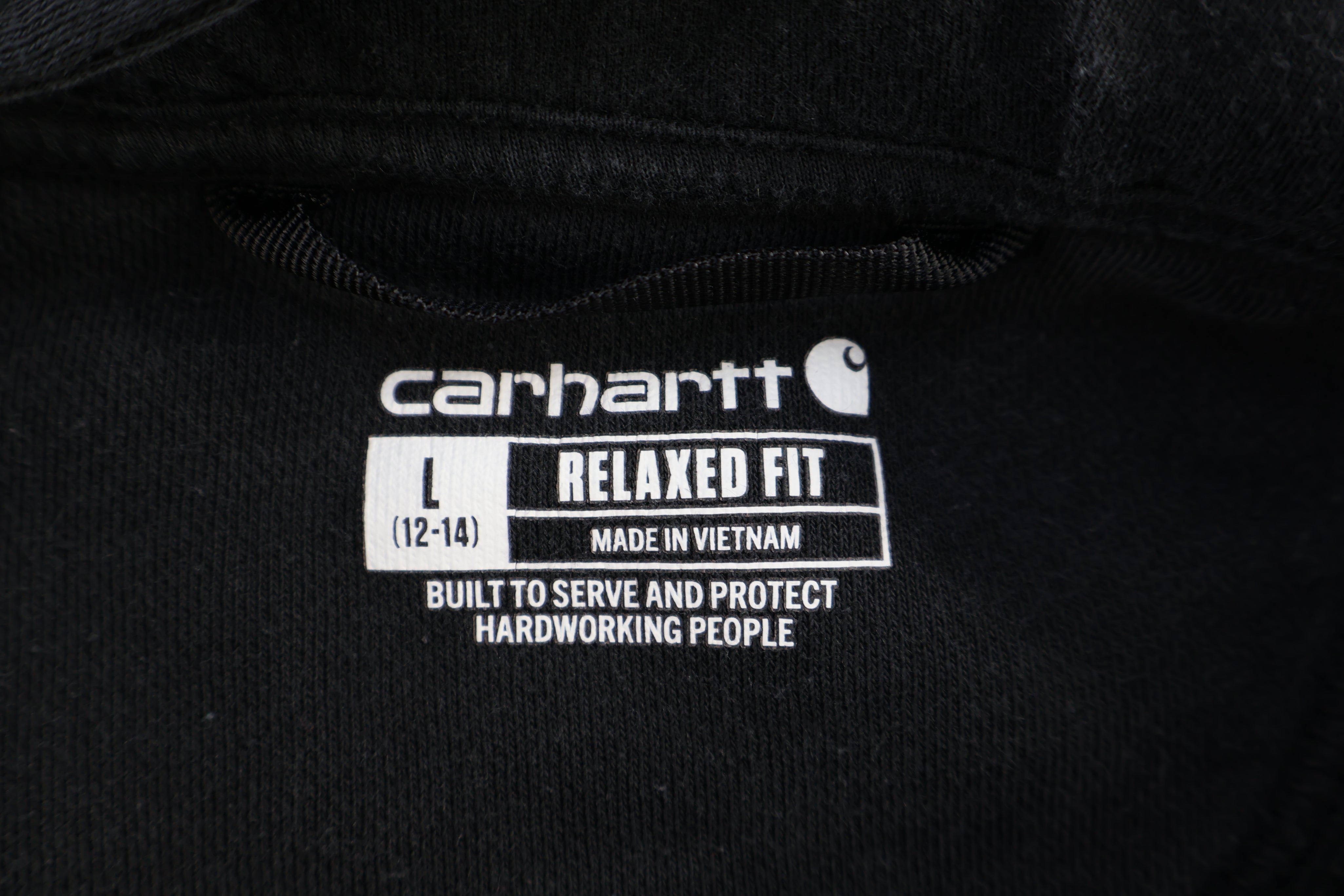 Women's Carhartt Logo Patch Black Full Zip Jacket
