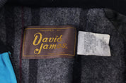 90's David James Blue Western Pattern Full Zip Jacket