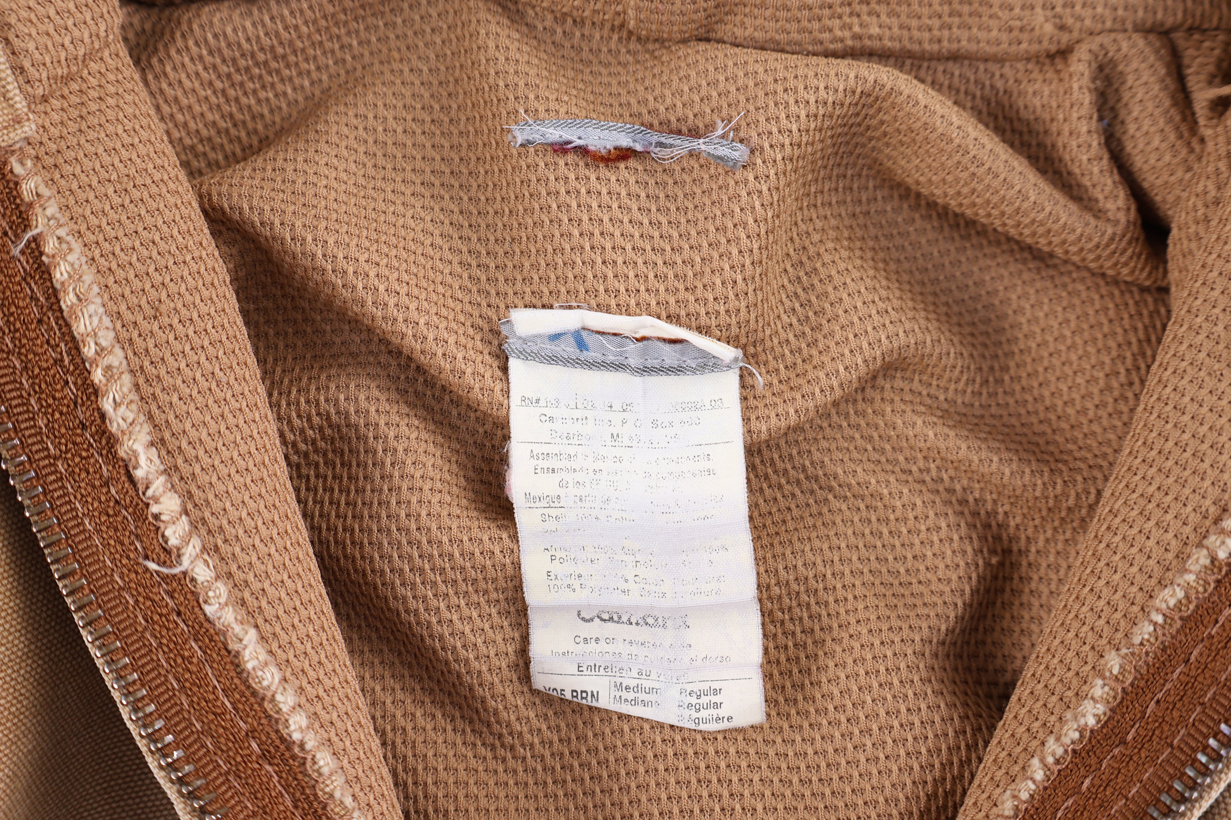 Carhartt Logo Patch Tan Full Zip Jacket