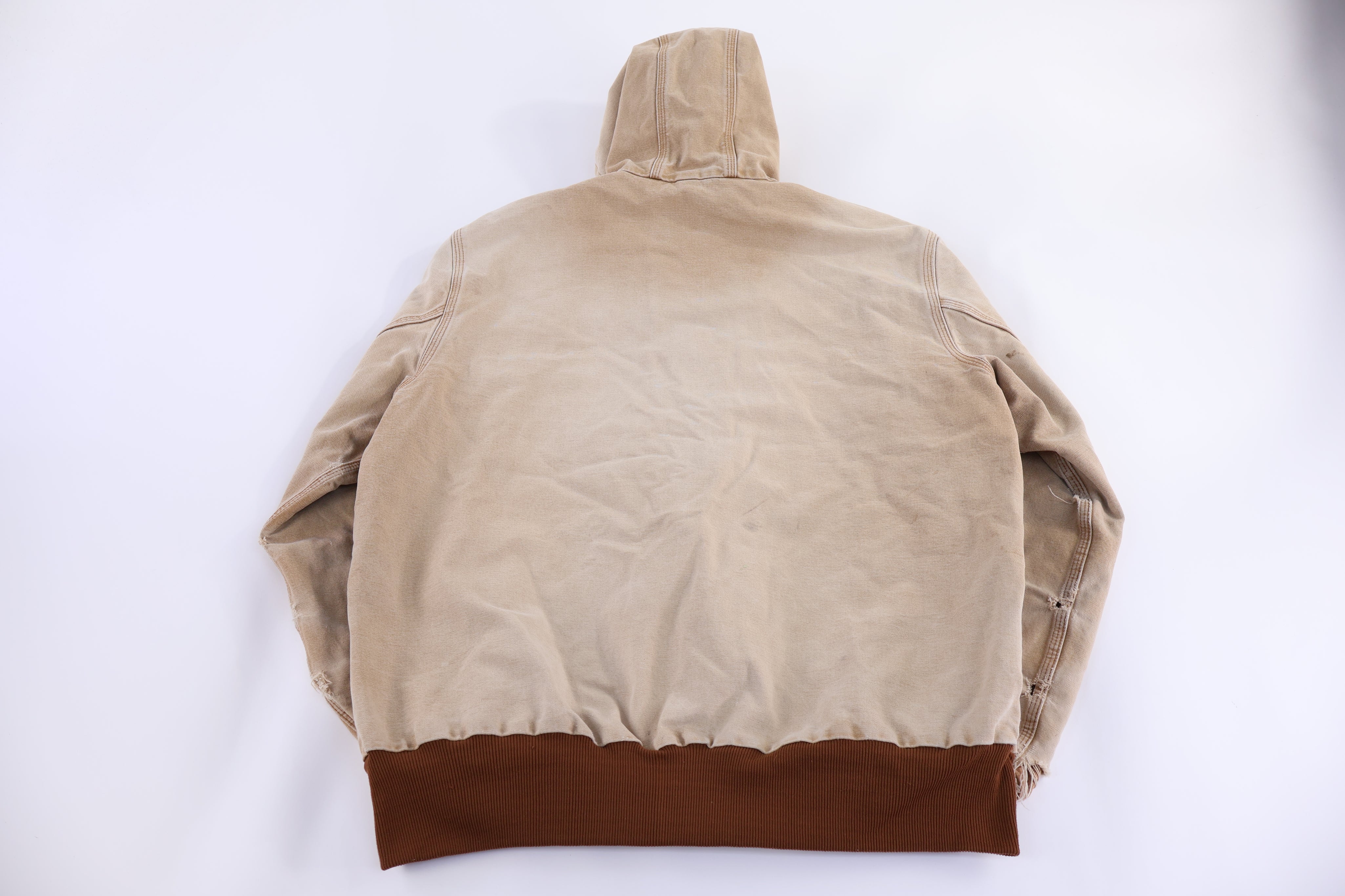Carhartt Logo Patch Tan Full Zip Jacket