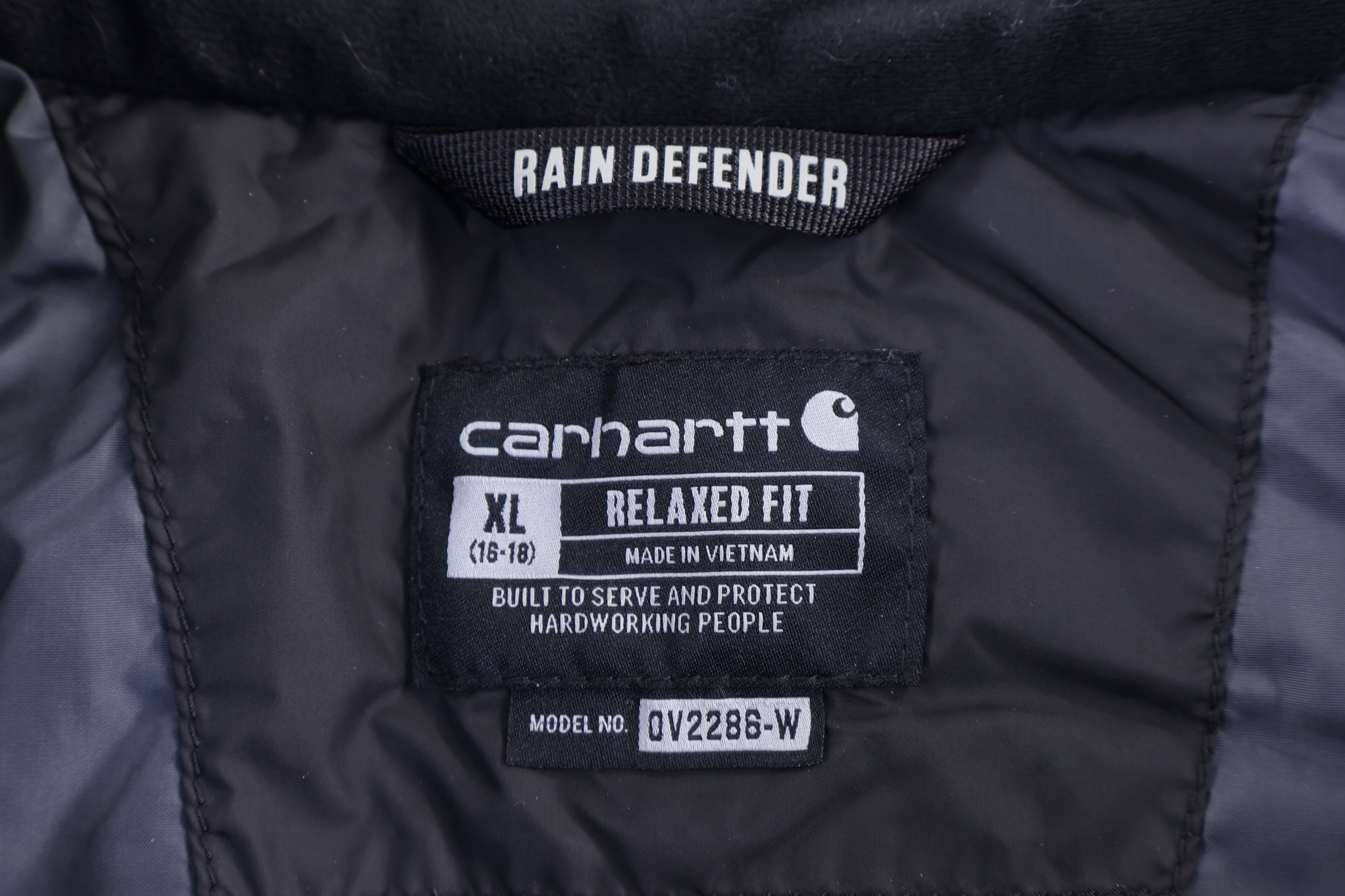 Women's Carhartt Logo Patch Black Full Zip Vest