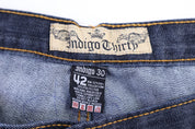 Indigo Thirty Dark Wash Denim Shorts