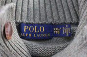 Polo Ralph Lauren Embroidered Logo Green Henley Sweater
