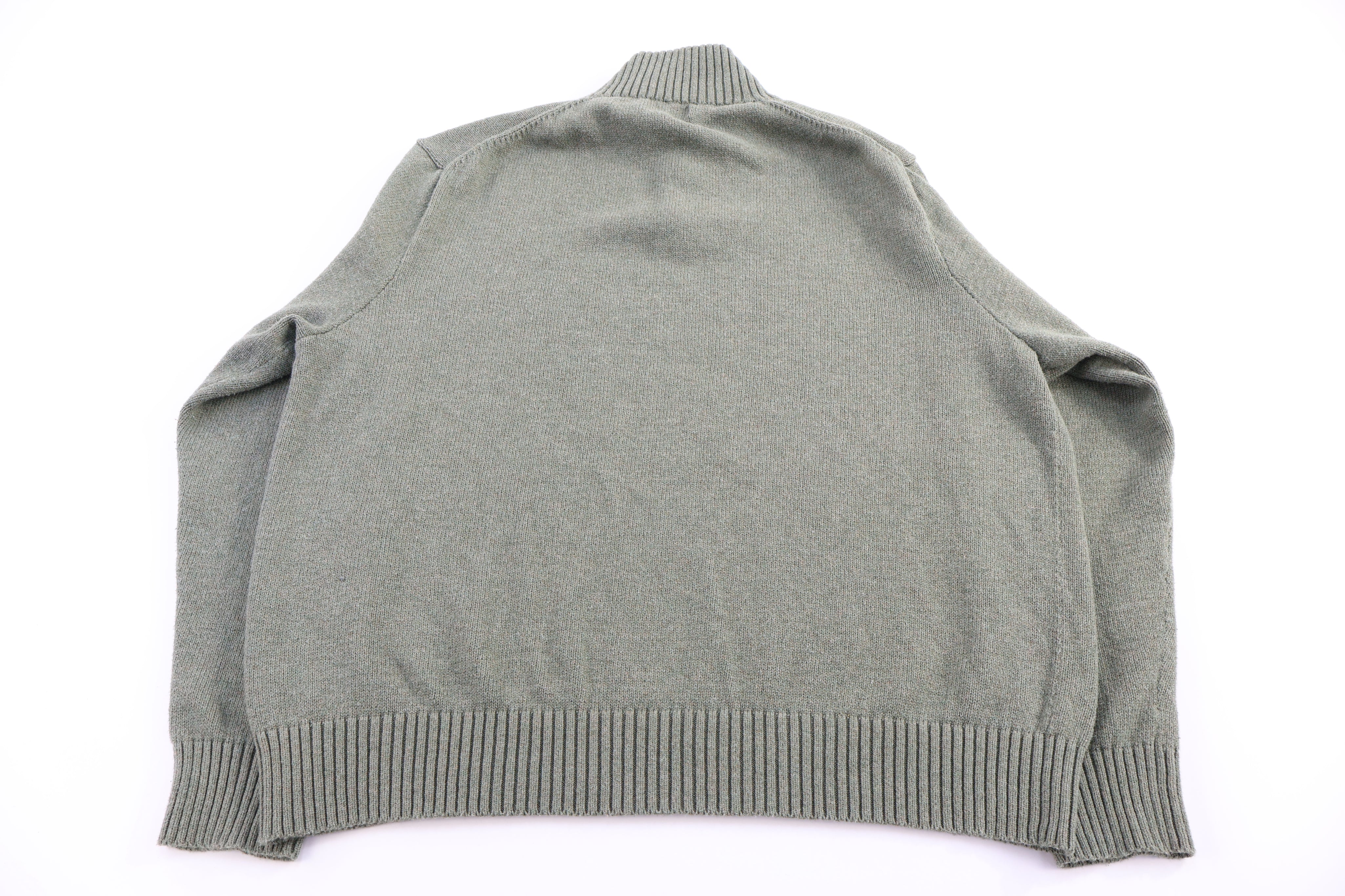 Polo Ralph Lauren Embroidered Logo Green Henley Sweater