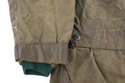 Vintage Barbour Olive Green Wax Full Zip Jacket