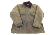Vintage Barbour Olive Green Wax Full Zip Jacket