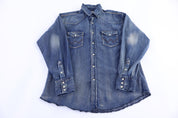 Wrangler Dark Wash LS Button Down