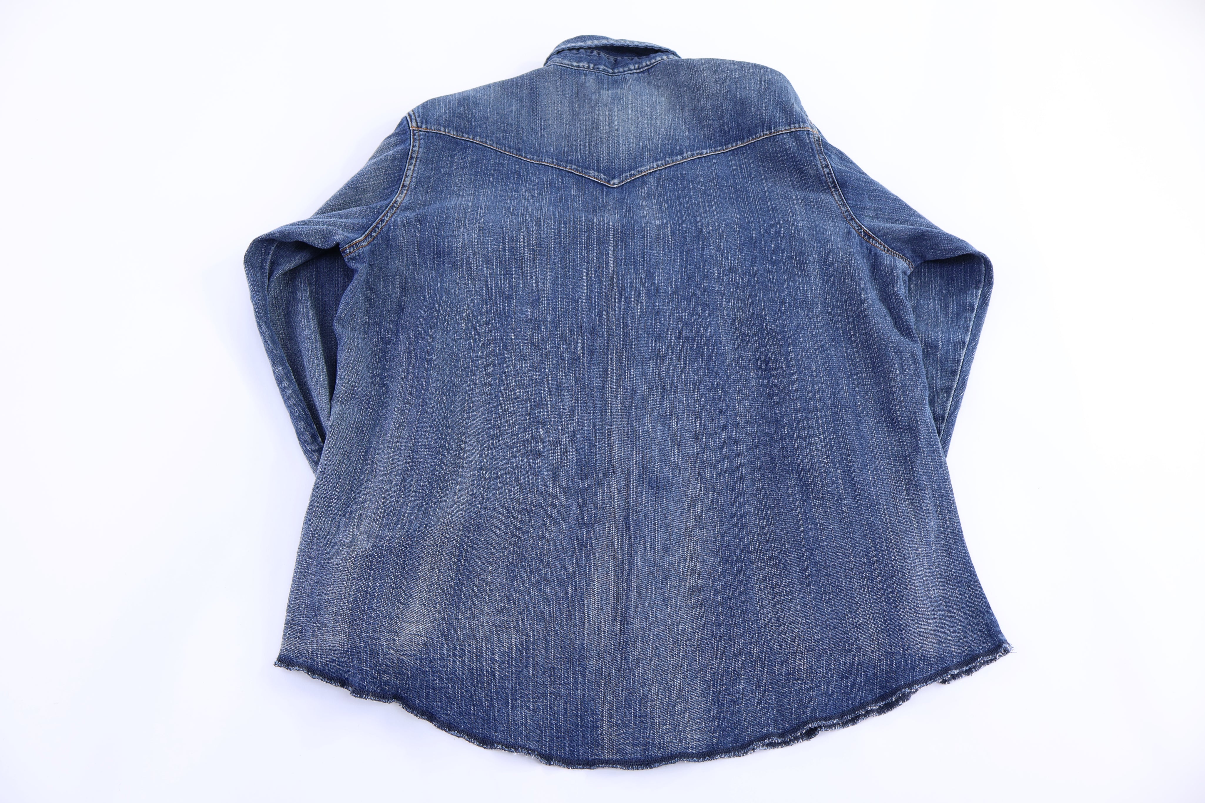 Wrangler Dark Wash LS Button Down