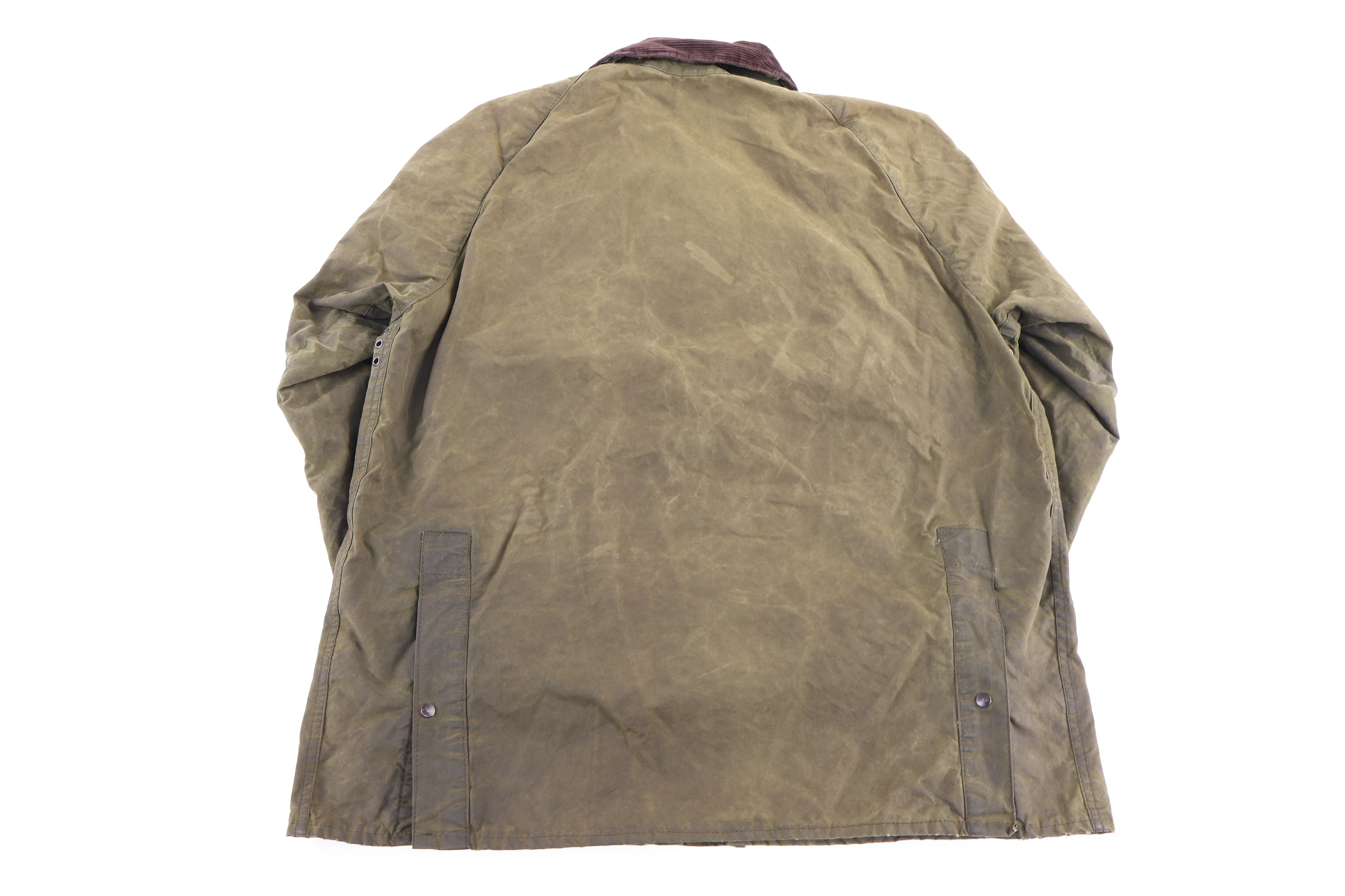 Vintage Barbour Olive Green Wax Full Zip Jacket