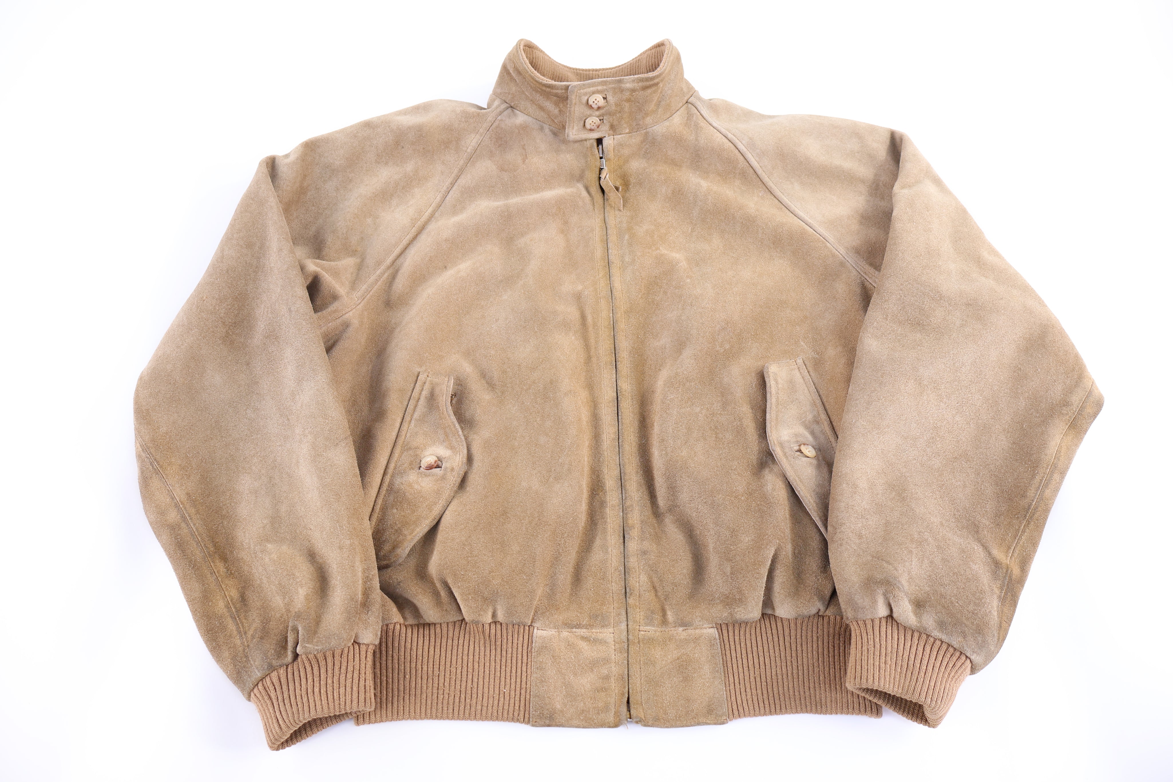 Polo by Ralph Lauren Tan Leather Suede Bomber Jacket